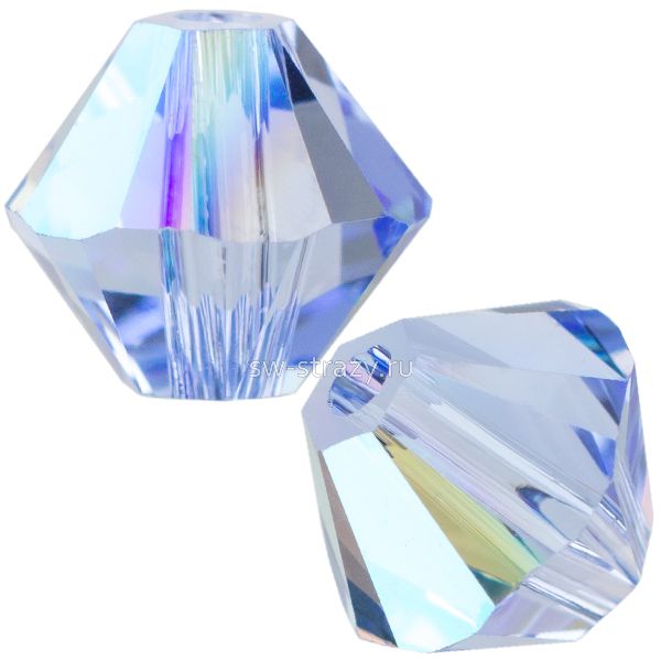 Бусины 5328 6 mm Light Sapphire Shimmer